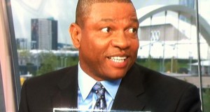 Doc Rivers working the Olympics coverage