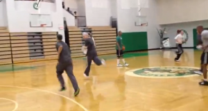 Pierce wins bet, forces coaches to run sprints