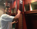 Here’s Vitor Faverani pointing to his new locker